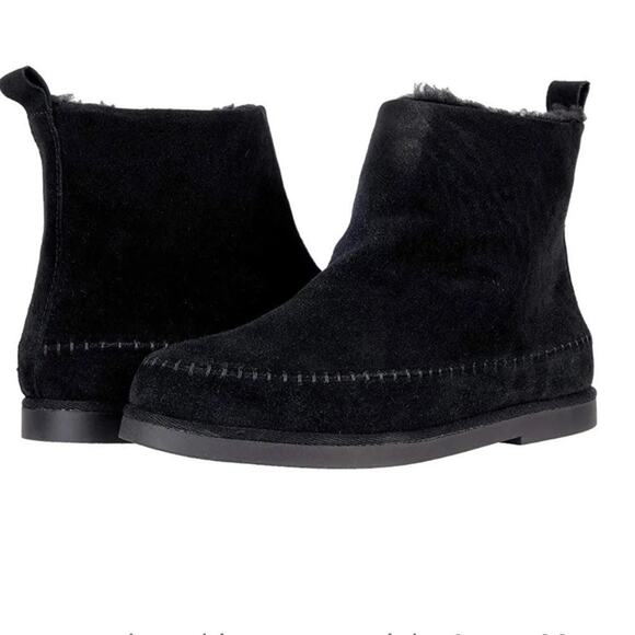 NWOT Women’s Steve Madden Tommy Suede Casual Black Ankle Boots – Sz 8 - Picture 1 of 9